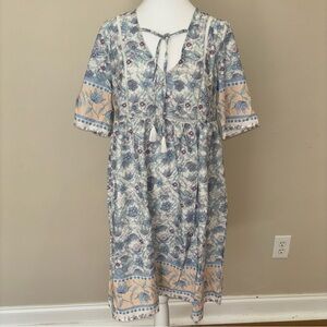 Hawalili Blue Floral Dress Size S